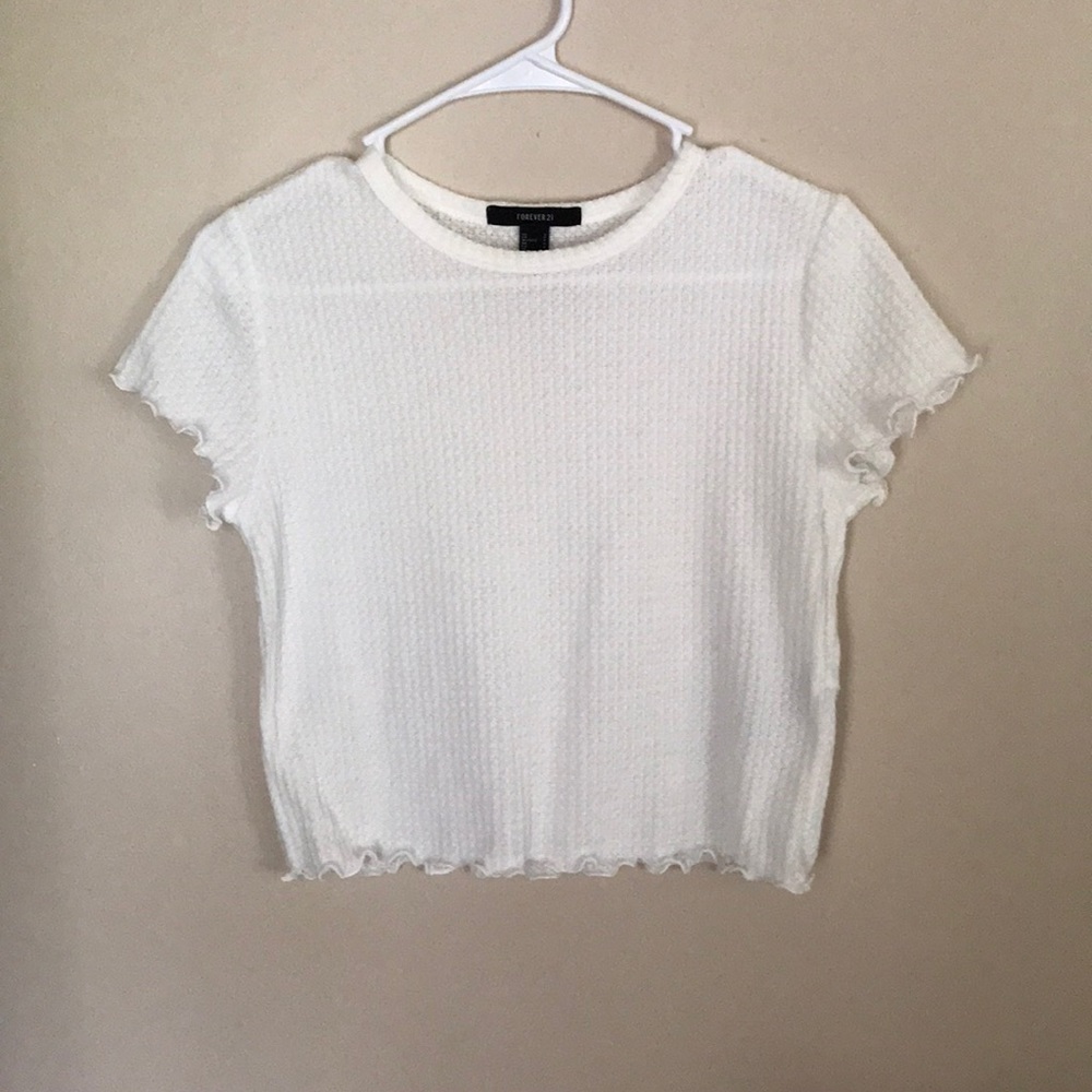 White Forever 21 crop